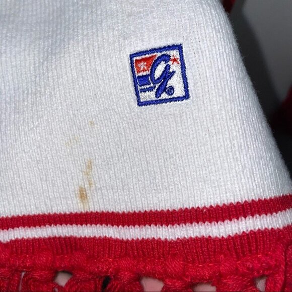 Ohio State University Buckeyes Scarf Fringe Hem Reversible Striped - Picture 4 of 8